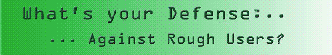 Whats Your Defense